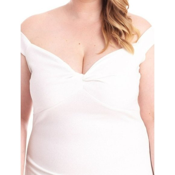 Rethm Off Shoulder Glitter Mini Dress Ivory Size XXXL NWT - Picture 3 of 6
